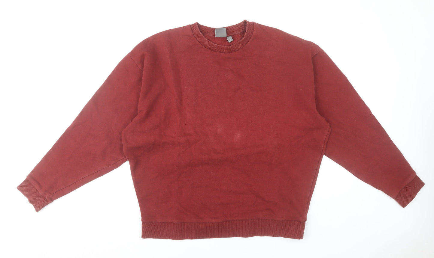 ASOS Men’s Red Crew Neck Pullover Sweatshirt Size M Regular Fit