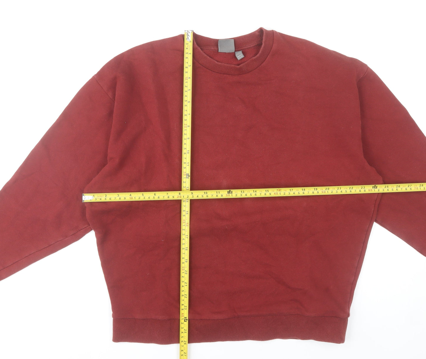 ASOS Men’s Red Crew Neck Pullover Sweatshirt Size M Regular Fit
