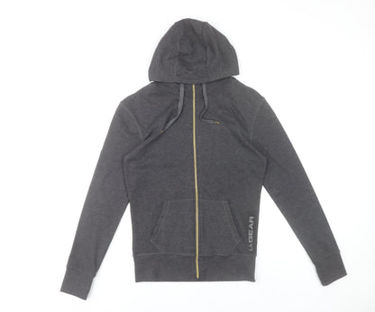 LA Gear Womens Grey Full Zip Hoodie UK 8 Regular Fit Activewear