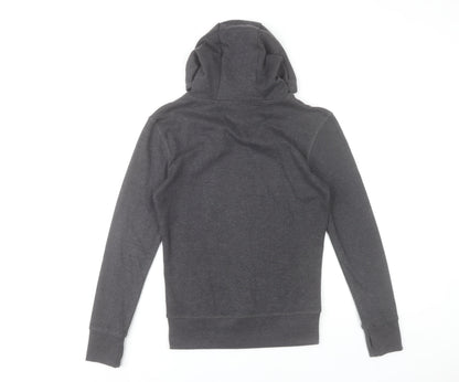 LA Gear Womens Grey Full Zip Hoodie UK 8 Regular Fit Activewear