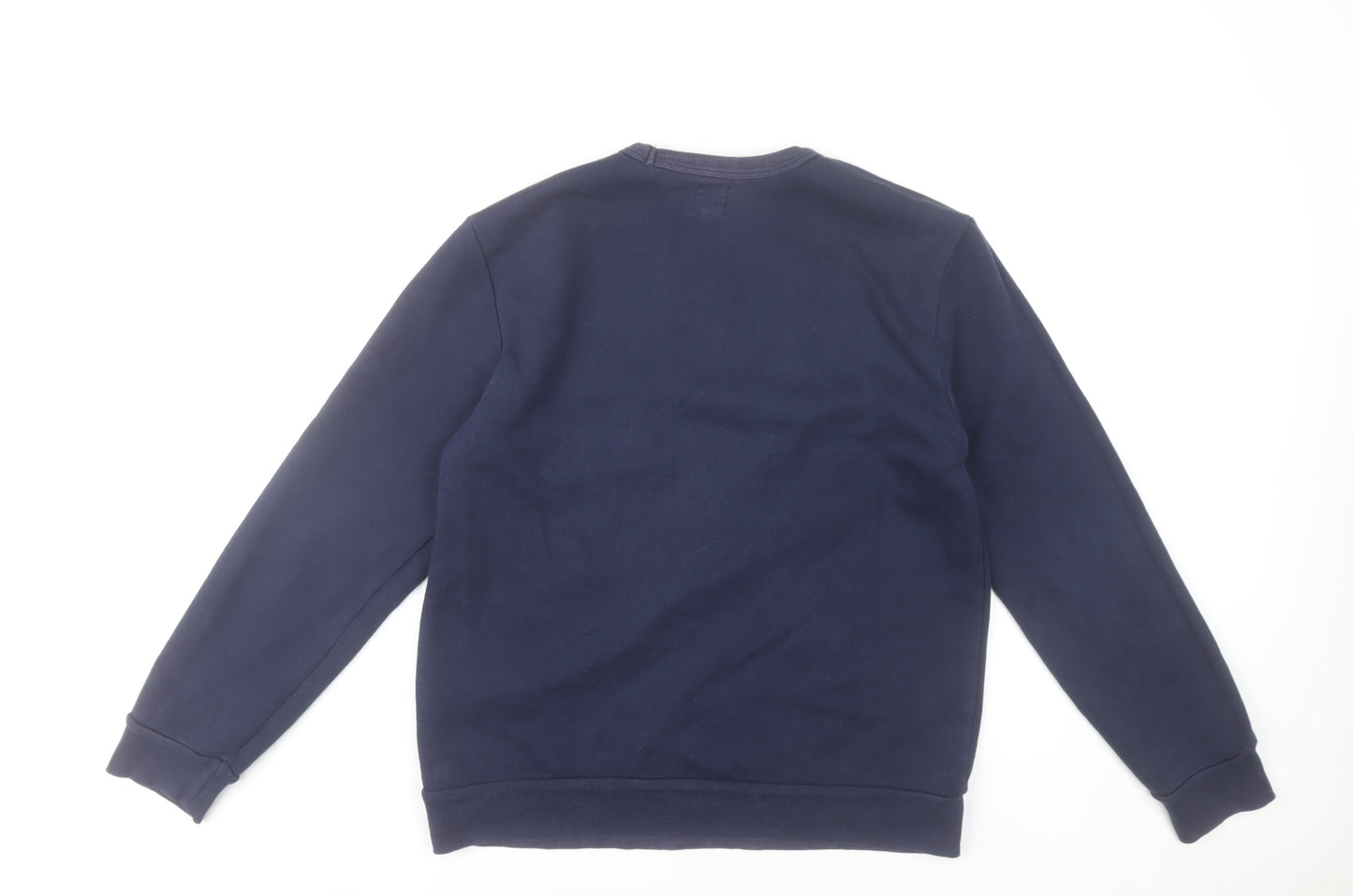 GAP Womens Navy Blue Small Sweatshirt Cotton Blend Logo Crew Neck