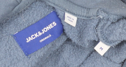 Mens UK Size M JACK & JONES Blue Pullover Hoodie