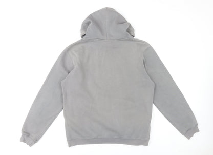 Fresh Couture Mens Grey Pullover Hoodie L Logo Print