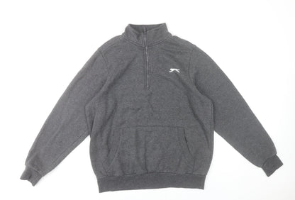 Slazenger Men’s Grey Small 1/4 Zip Pullover Sweatshirt
