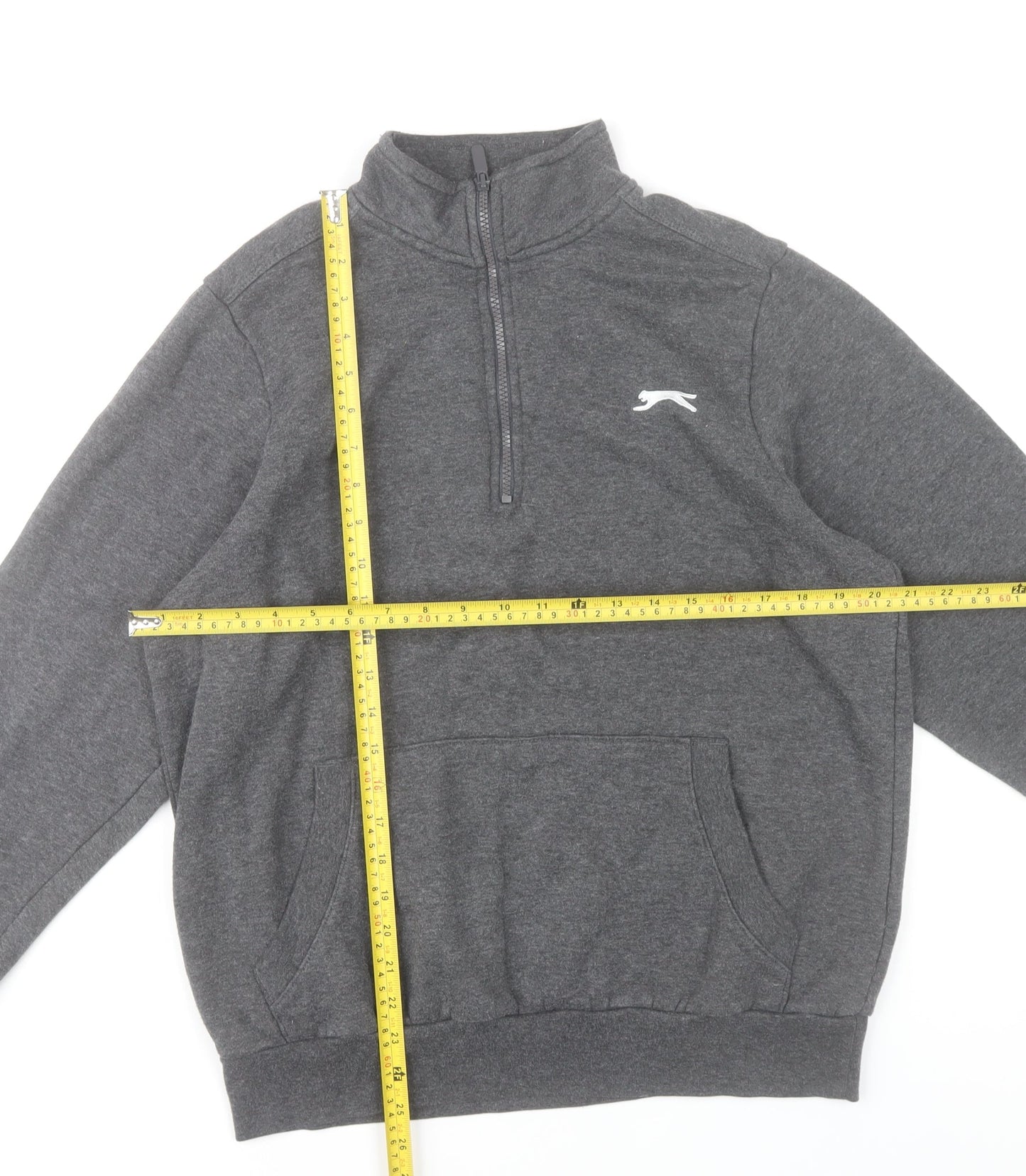 Slazenger Men’s Grey Small 1/4 Zip Pullover Sweatshirt