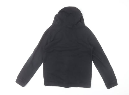 Nike Boys Black Full Zip Hoodie XL 158-170cm Cotton Blend Hooded Sweatshirt