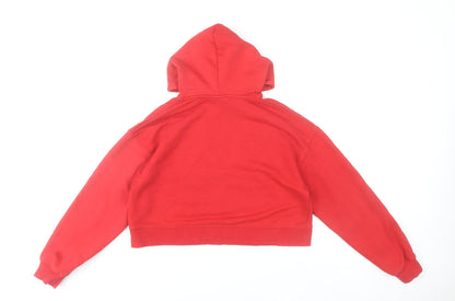 Zara Girls Red Pullover Hoodie 13-14 Years San Diego Pier Fleece Sweatshirt