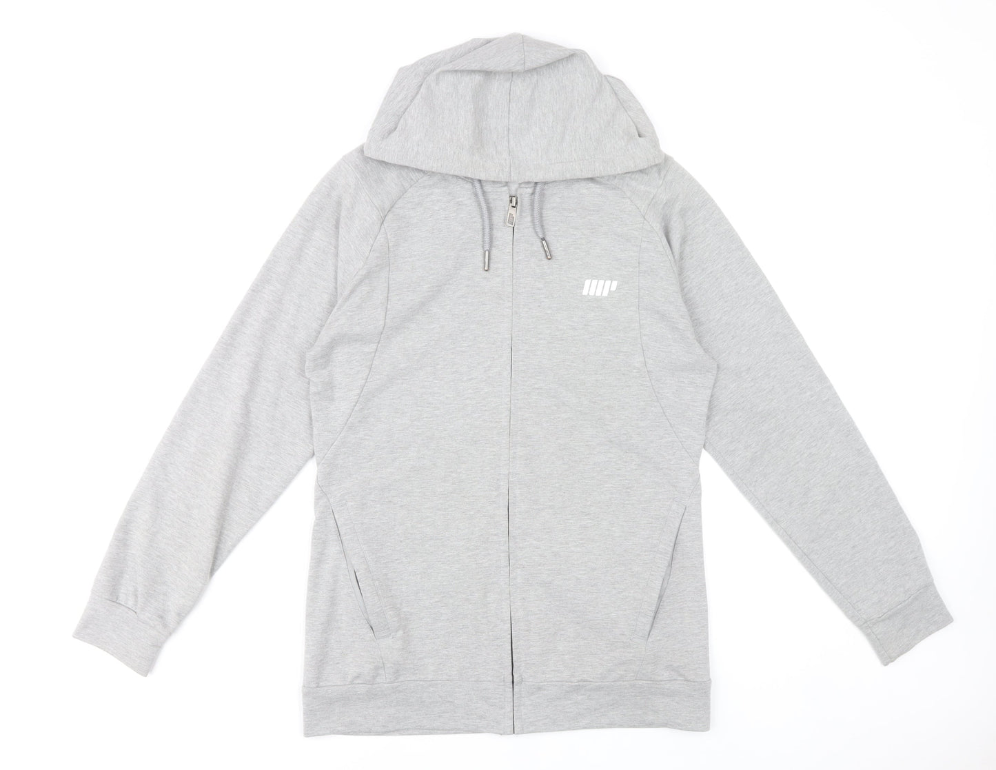 MyProtein Men’s Grey Full Zip Hoodie Size M Regular Fit