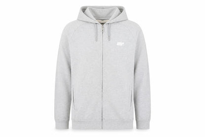MyProtein Men’s Grey Full Zip Hoodie Size M Regular Fit
