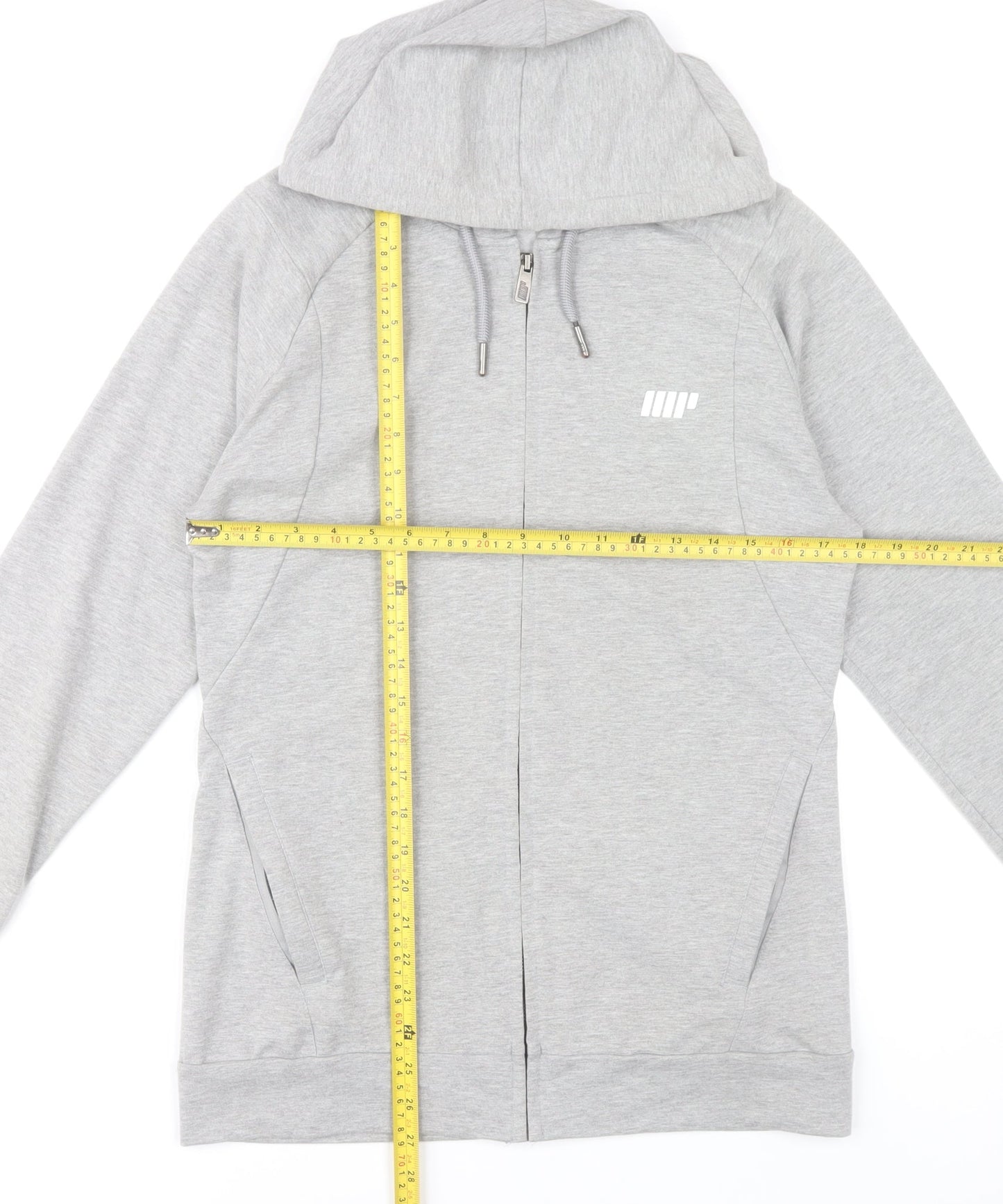 MyProtein Men’s Grey Full Zip Hoodie Size M Regular Fit
