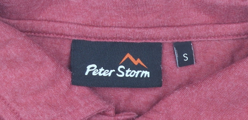 Peter Storm Men’s Red Polo Shirt Size S Cotton Blend Casual