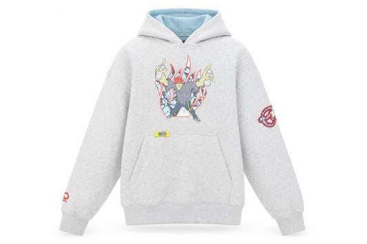 Eco Industries Boys Grey Pullover Hoodie XL Graphic Print Casual