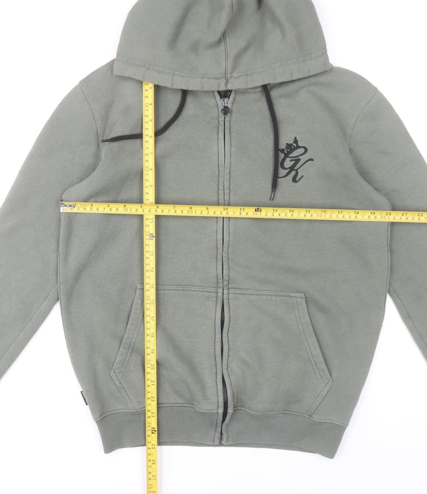 Gym King Men’s Green Full Zip Hoodie Small Regular Fit