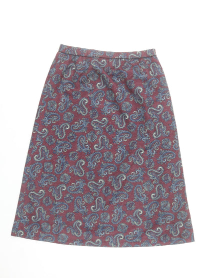 Rothmar of Scotland Women’s Purple Paisley A-Line Skirt Size 14