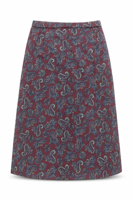 Rothmar of Scotland Women’s Purple Paisley A-Line Skirt Size 14