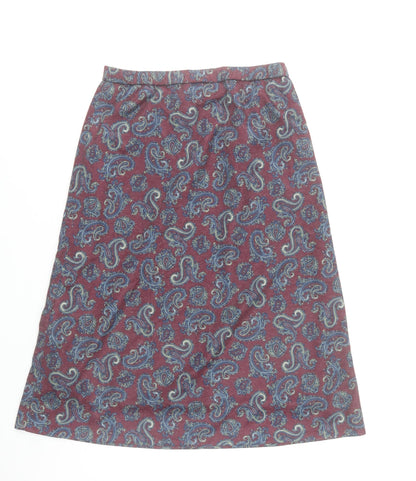 Rothmar of Scotland Women’s Purple Paisley A-Line Skirt Size 14