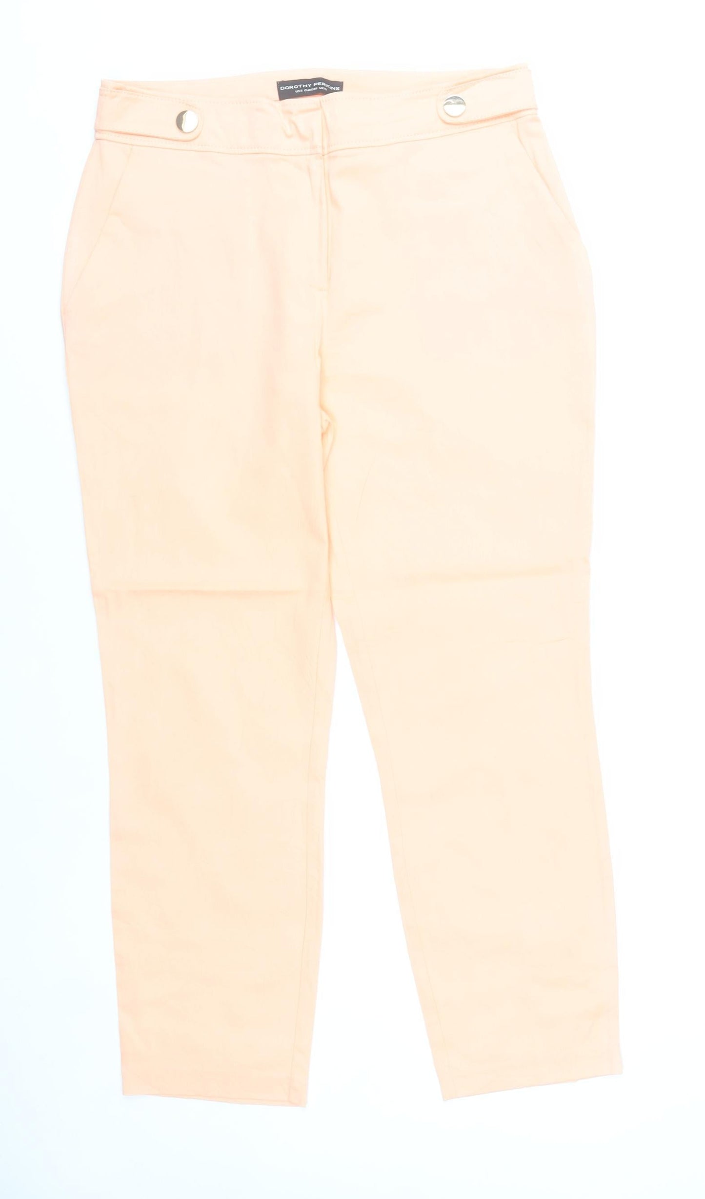 Dorothy Perkins Women’s Beige Chino Trousers UK 10 Slim Fit