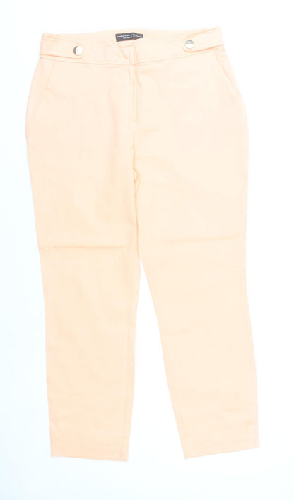 Dorothy Perkins Women’s Beige Chino Trousers UK 10 Slim Fit