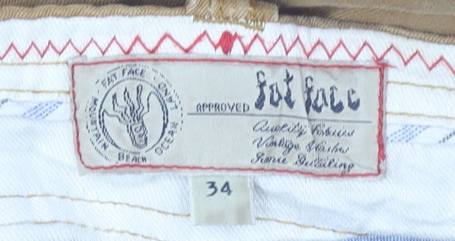 Fat Face Men’s Beige Chino Shorts Size 34 Regular Fit Casual