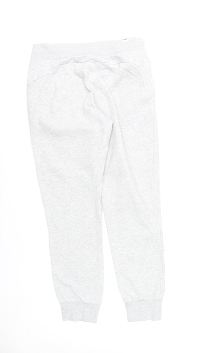 Puma Womens Grey Size 12 Sweatpants Joggers Elastic Waist