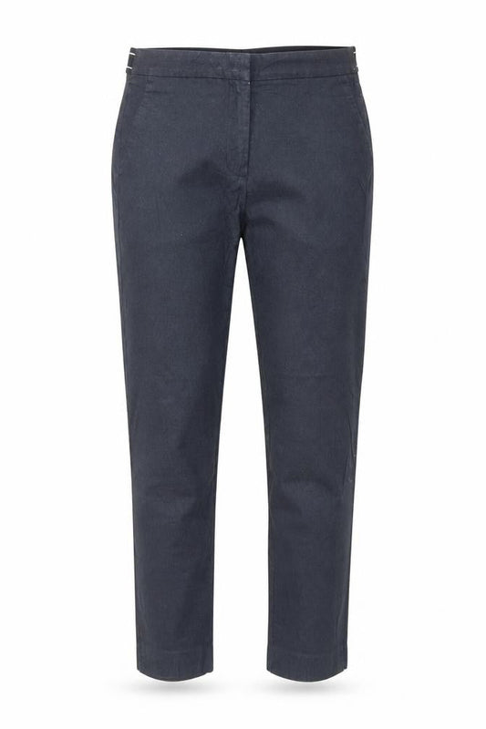 Zara Women Blue Slim Fit Chino Trousers Size 8 Cotton Blend