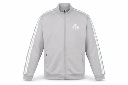 One Athletic Men Grey L Basic Zip Jacket Sports Casual