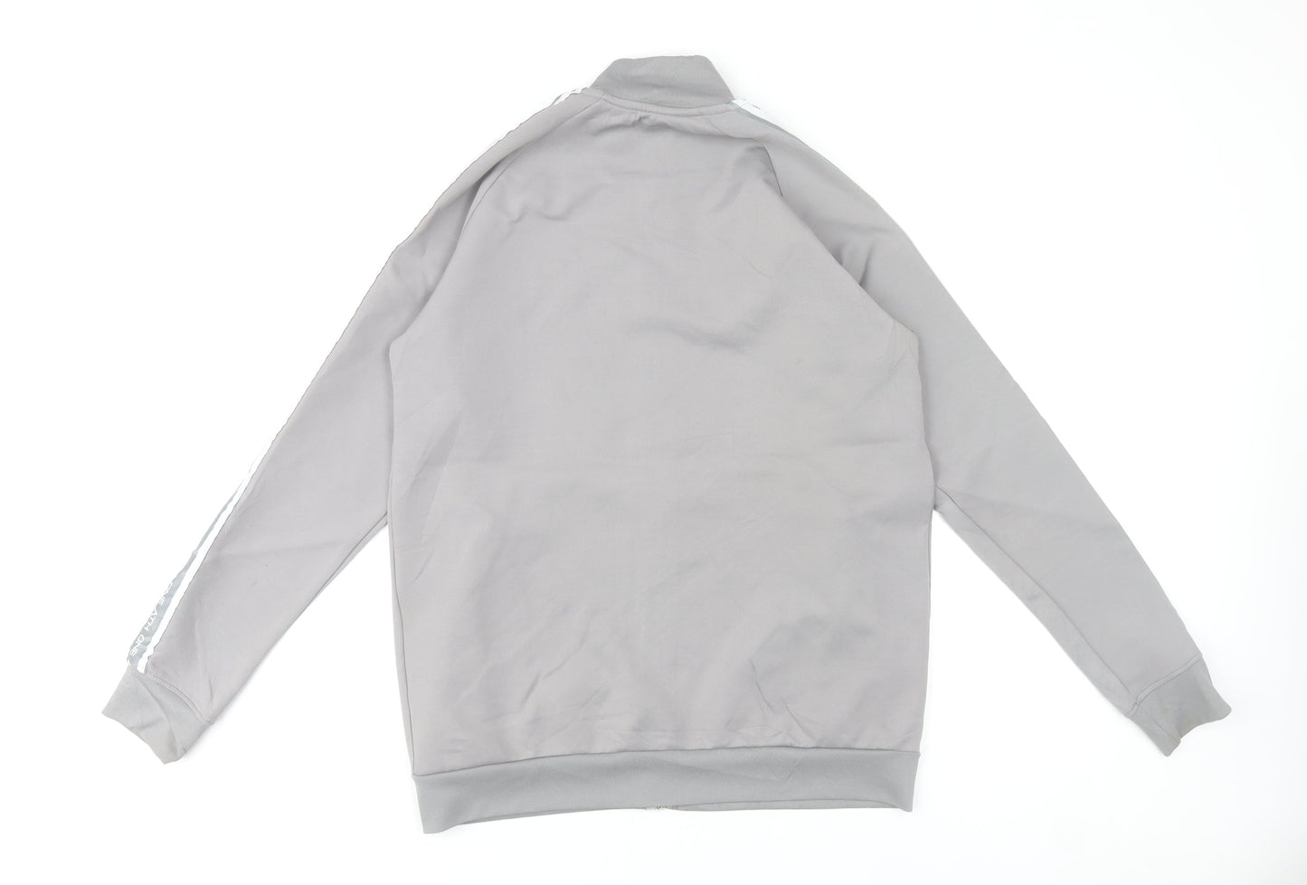 One Athletic Men Grey L Basic Zip Jacket Sports Casual