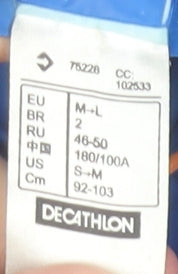 Decathlon Men’s Blue Polyester Windbreaker Jacket M L Hooded