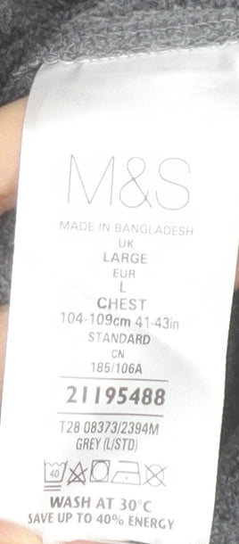Marks and Spencer Men's Grey Fleece Bodywarmer Waistcoat L 41-43"