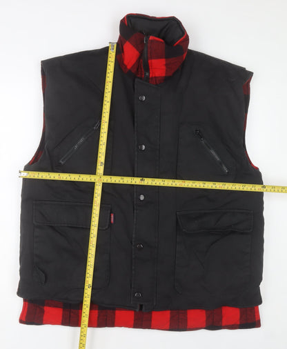 Classic Collection Men's Black L Cotton Bodywarmer Waistcoat Outdoor