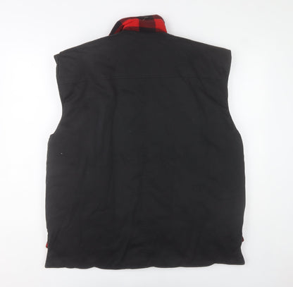 Classic Collection Men's Black L Cotton Bodywarmer Waistcoat Outdoor