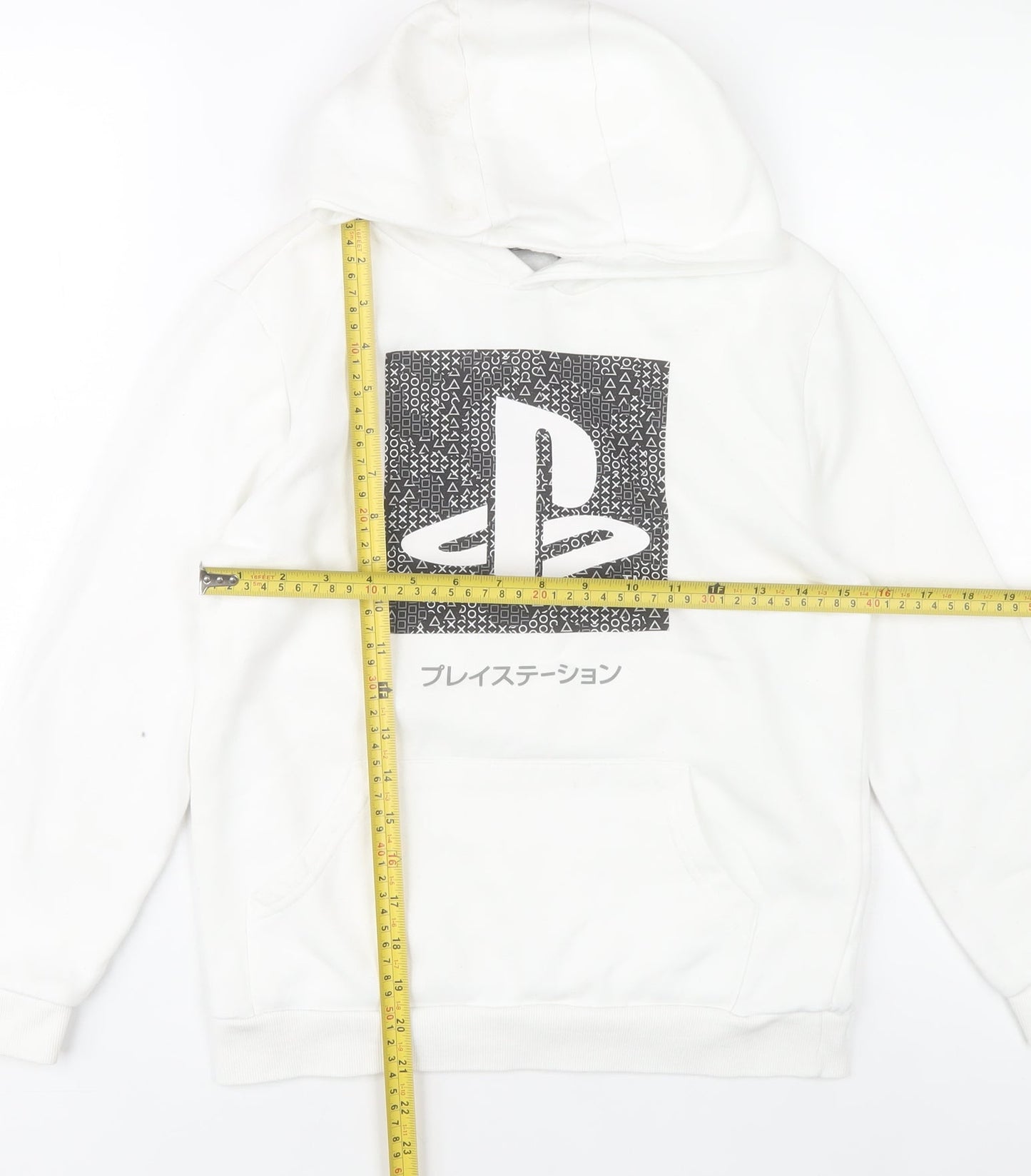 PlayStation Boys White Pullover Hoodie 10-11 Years Logo Graphic Gaming