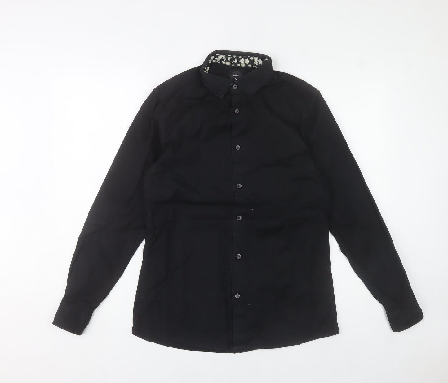 Silver Eight Men's Black M Long Sleeve Button-Up Shirt