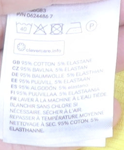 H&M Women’s Yellow Short Sleeve Basic Jersey T-Shirt Size L