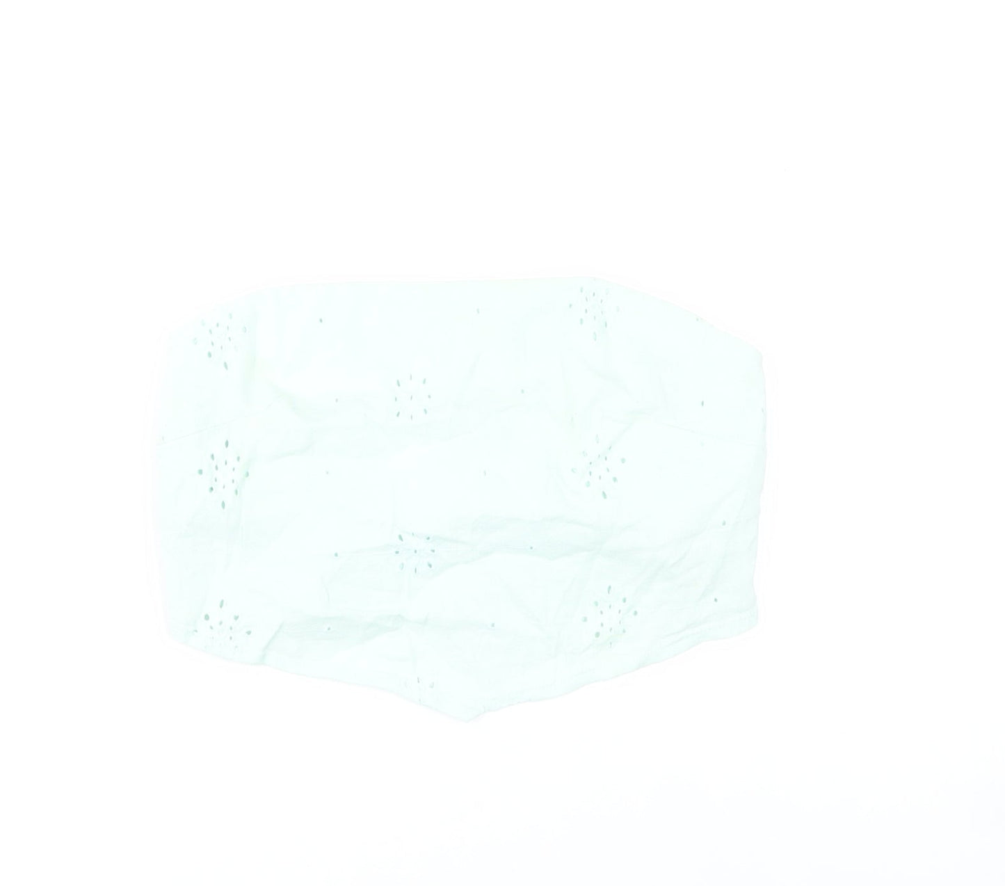 Bershka Women’s White Strapless Cropped Blouse Size 8 Summer Top