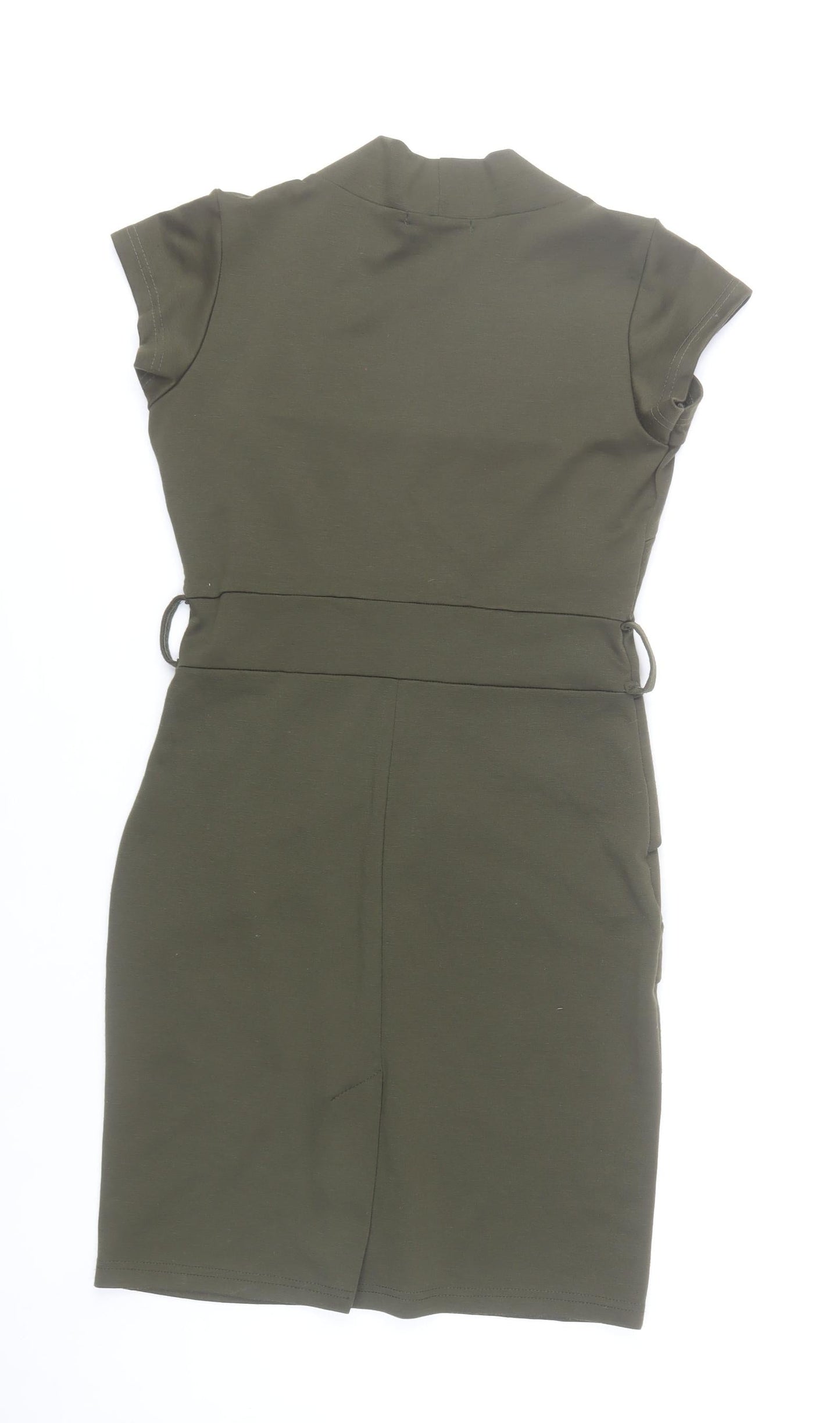 FeverFish Women’s Green Bodycon Knee Length Dress Size 10