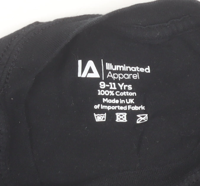 Illuminated Apparel Boys Black Glow in the Dark Graphic T-Shirt 9-11 Years