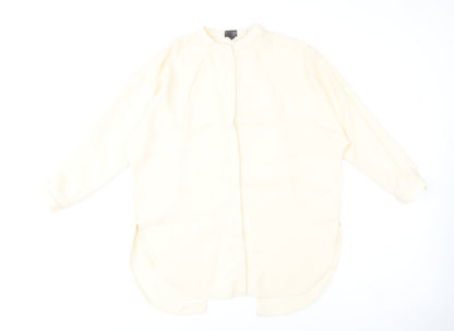 Topshop Women’s Ivory Tunic Blouse UK 14 Long Sleeve Lightweight