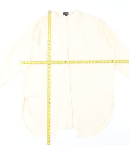 Topshop Women’s Ivory Tunic Blouse UK 14 Long Sleeve Lightweight