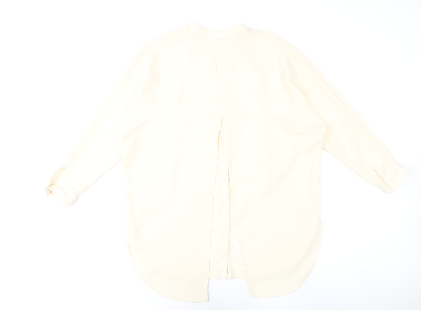 Topshop Women’s Ivory Tunic Blouse UK 14 Long Sleeve Lightweight