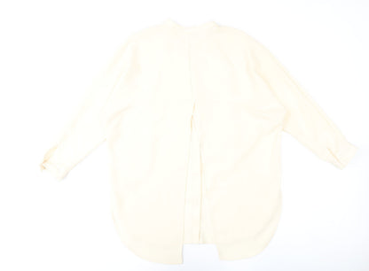 Topshop Women’s Ivory Tunic Blouse UK 14 Long Sleeve Lightweight