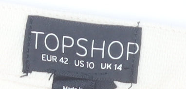 Topshop Women’s Ivory Tunic Blouse UK 14 Long Sleeve Lightweight