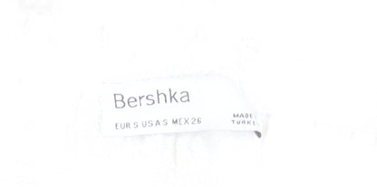 Bershka Womens White Spaghetti Strap Camisole Tank Top S