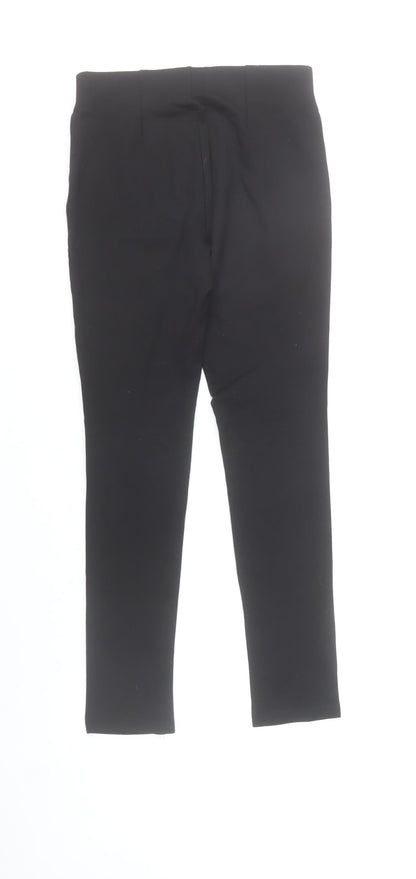 MNG Womens Black Leggings Size 8 Viscose Blend Stretch Mid Rise