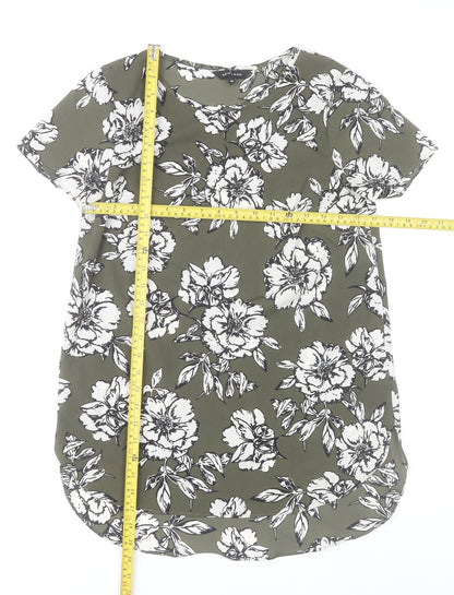 New Look Women’s Green Floral T-Shirt Dress Size 10
