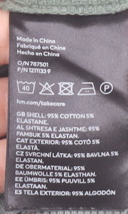H&M Women’s Green Bodycon Midi Dress Size 12 Sleeveless Stretch