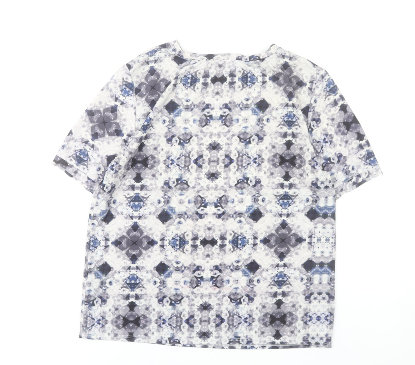 Topshop Women’s Multicoloured Size 10 Geometric Print T-Shirt