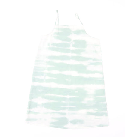 H&M Girls Green Tie Dye Tank Dress 11 Years Sleeveless Summer Casual