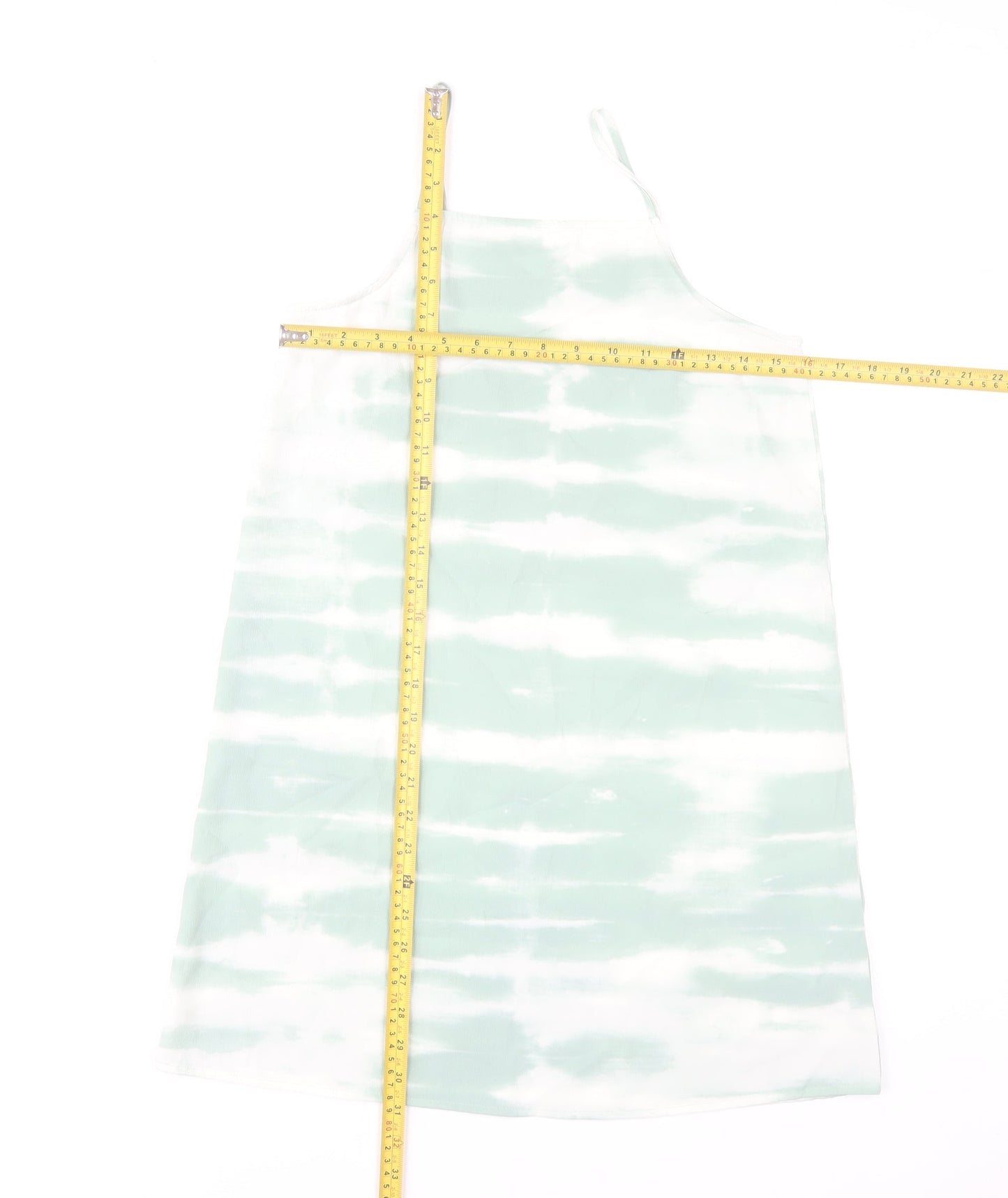 H&M Girls Green Tie Dye Tank Dress 11 Years Sleeveless Summer Casual