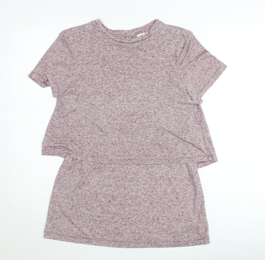 Cotton Traders Womens Pink Size 10 Crew Neck Short Sleeve T-Shirt